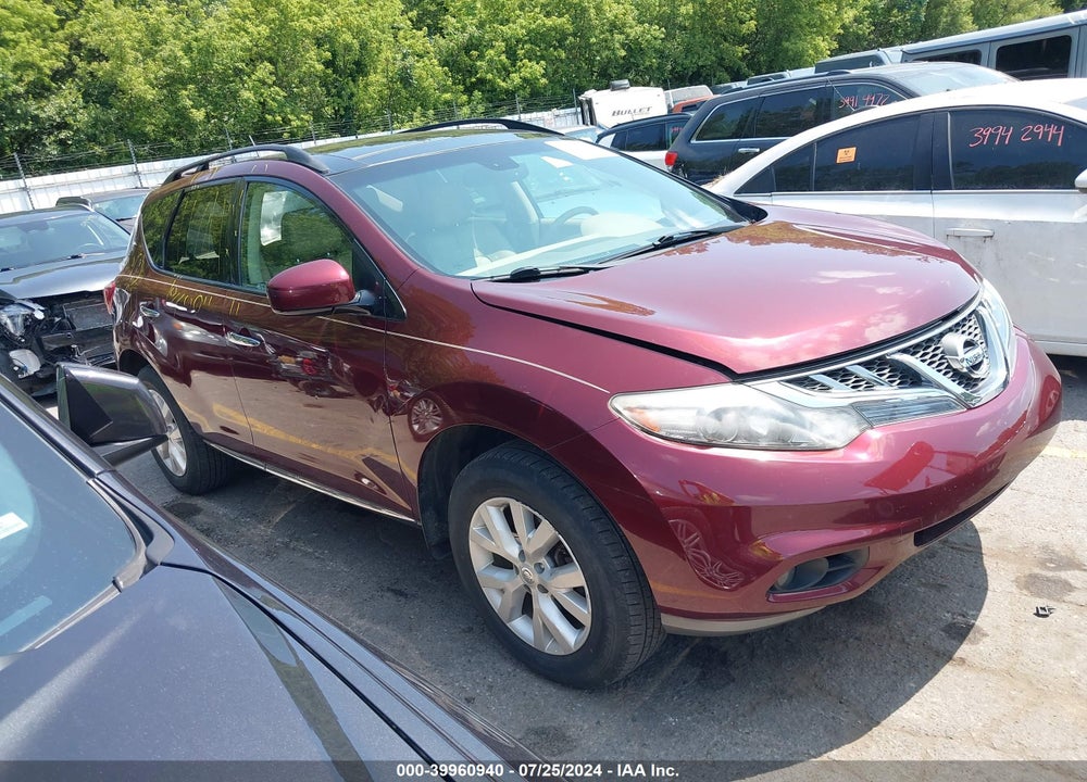 2012 NISSAN MURANO SL VIN: JN8AZ1MW0CW211512
