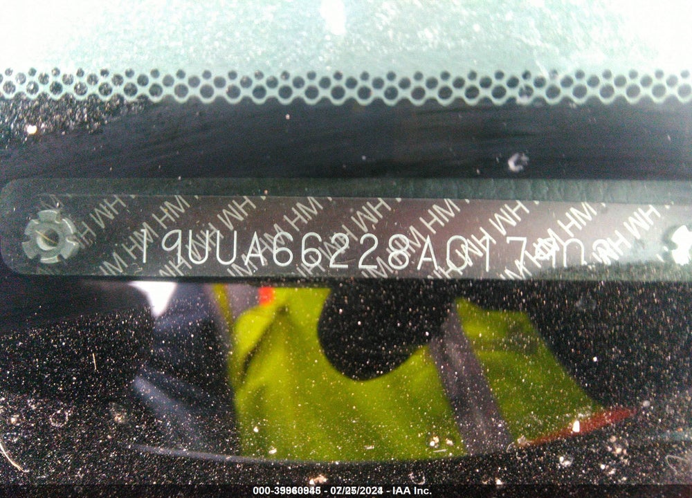 2008 ACURA TL 3.2 VIN: 19UUA66228A017903