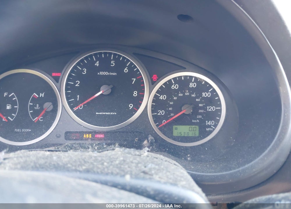 2005 SUBARU IMPREZA WRX VIN: JF1GG29695G800880