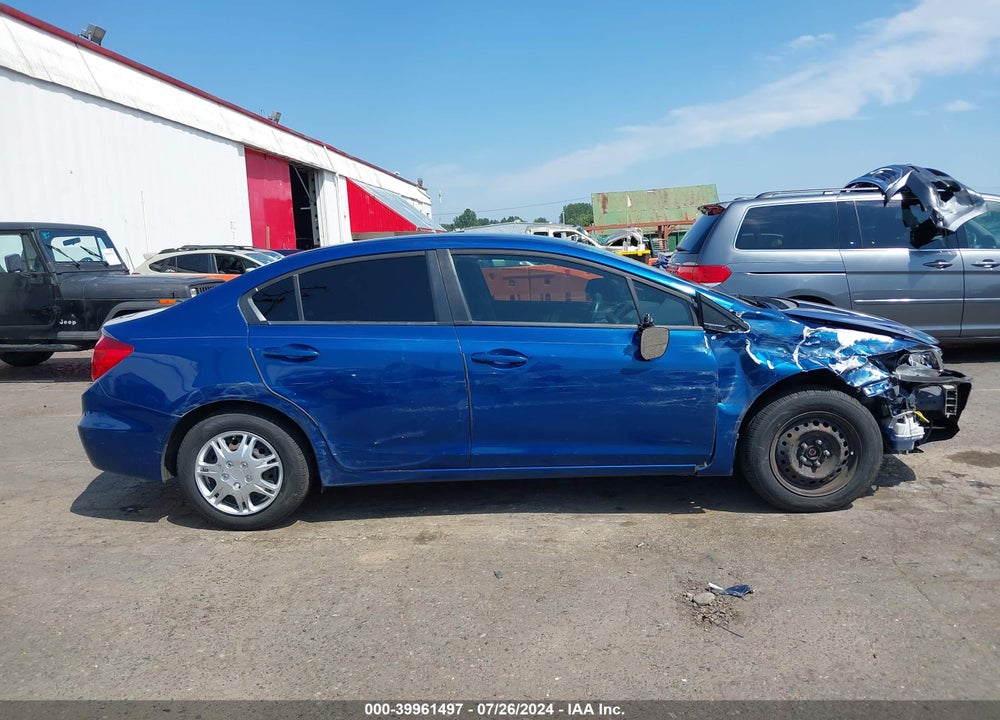 2012 HONDA CIVIC VIN: 19XFB2E53CE004978