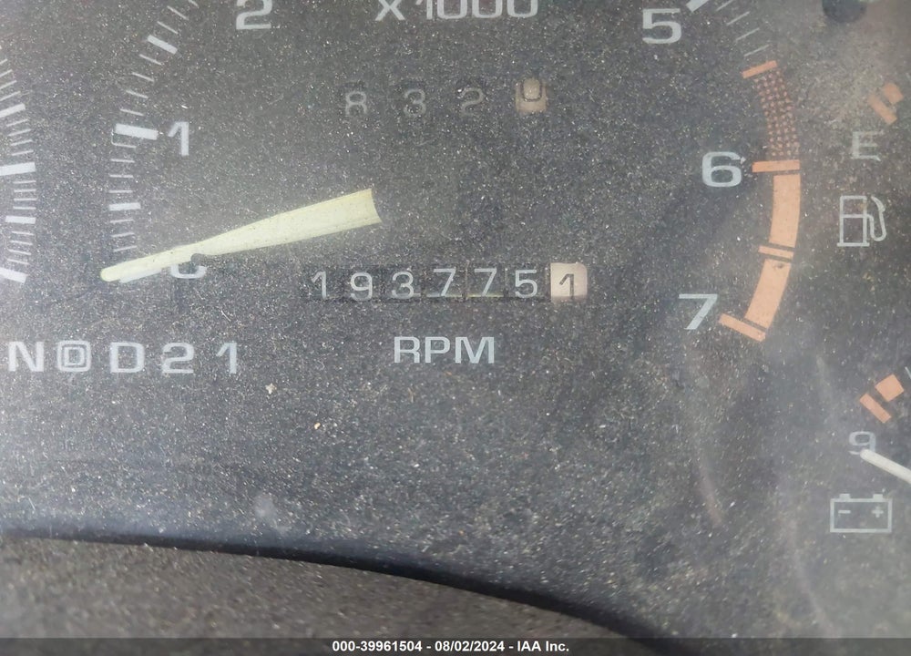 1995 CHEVROLET S TRUCK S10 VIN: 1GCCS1947S8243456