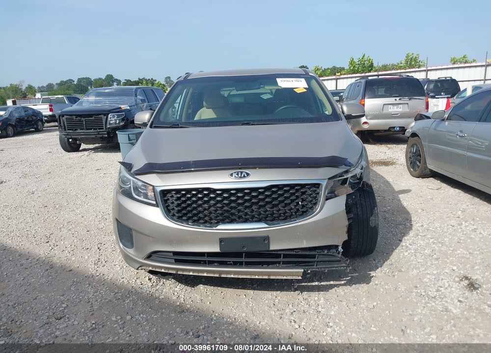 2016 KIA SEDONA LX VIN: KNDMB5C10G6199913