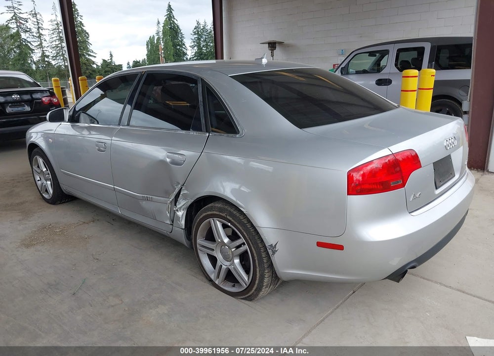 2007 AUDI A4 2.0T VIN: WAUAF78E67A036689