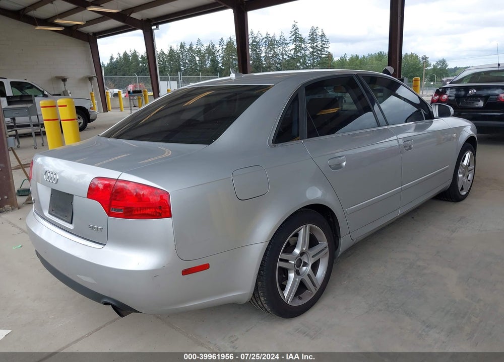 2007 AUDI A4 2.0T VIN: WAUAF78E67A036689