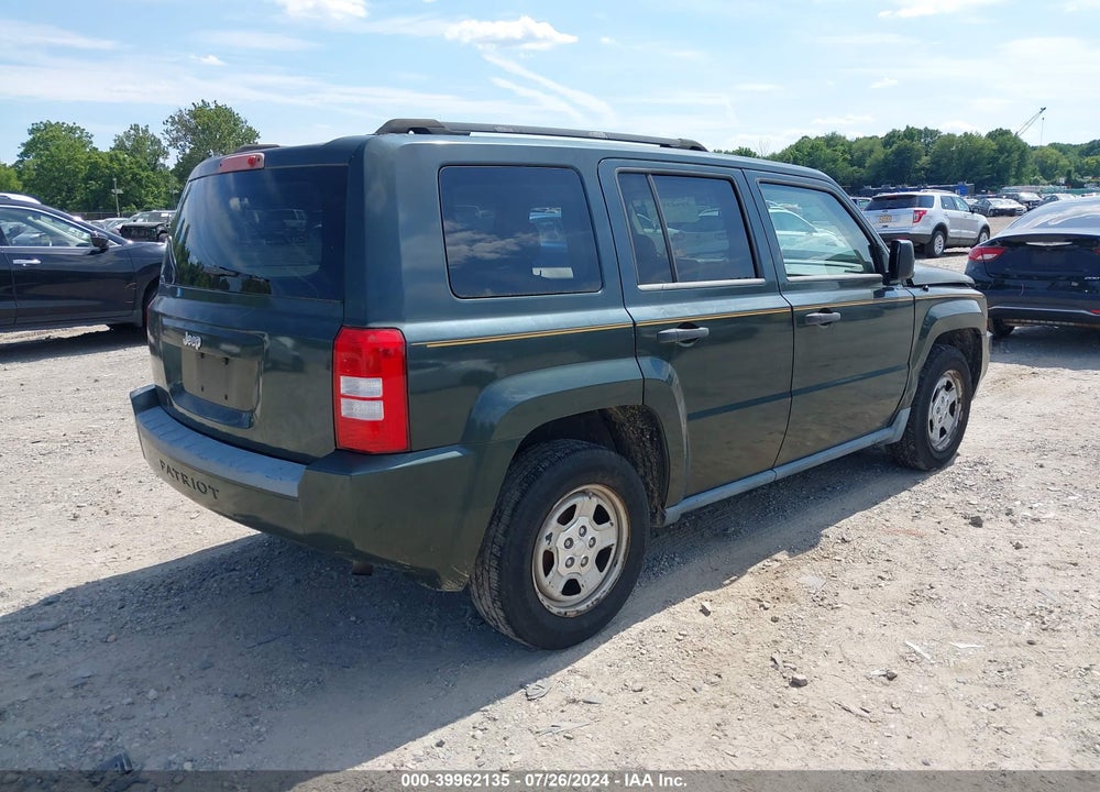 2008 JEEP PATRIOT SPORT VIN: 1J8FT280X8D643549