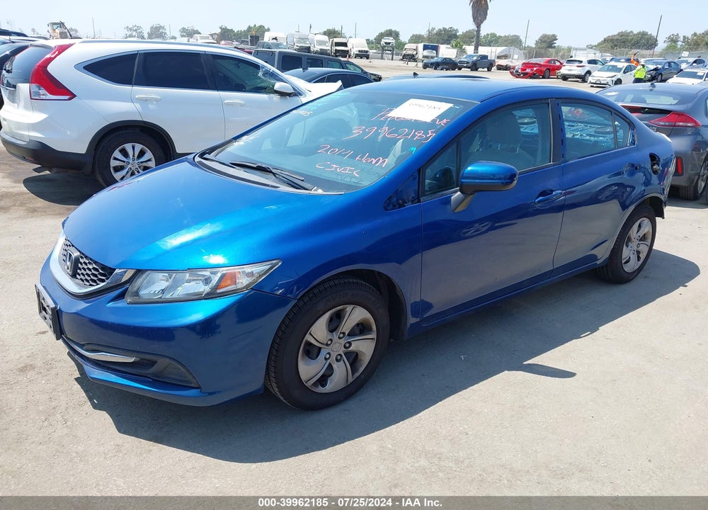 2014 HONDA CIVIC LX VIN: 19XFB2F50EE237539
