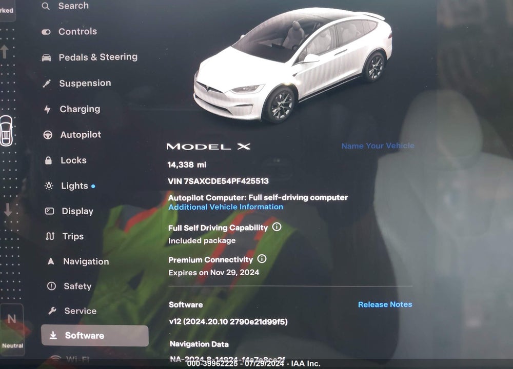 2023 TESLA MODEL X VIN: 7SAXCDE54PF425513