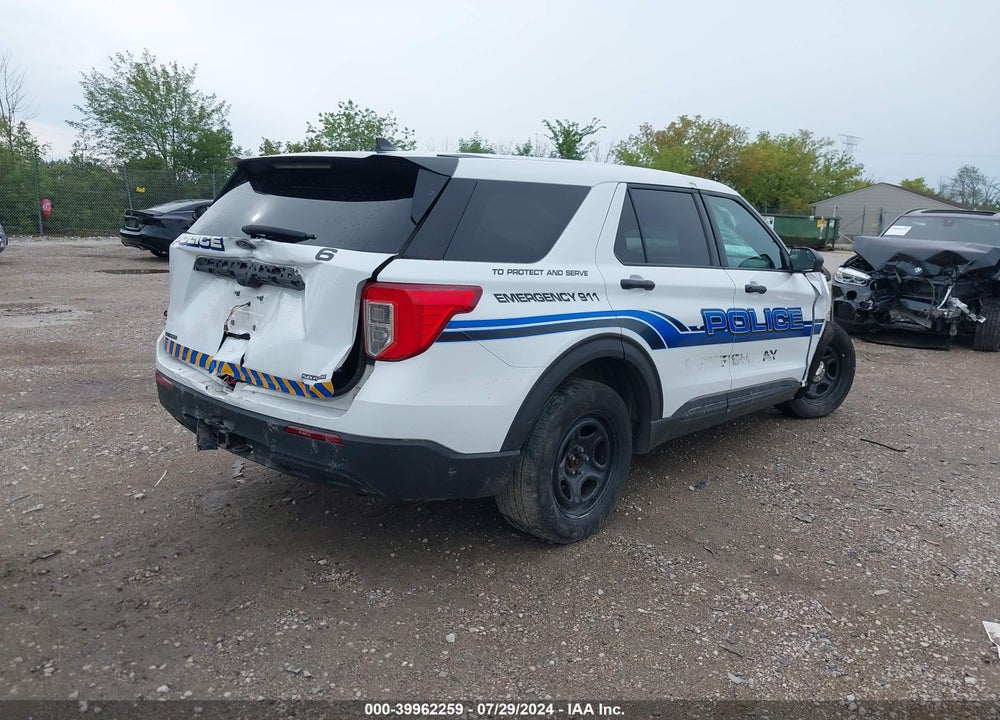 2021 FORD POLICE INTERCEPTOR UTILITY VIN: 1FM5K8AB7MGA06580