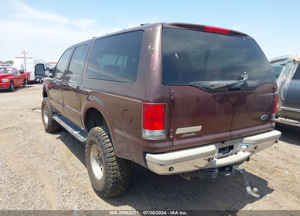 2000 FORD EXCURSION LIMITED VIN: 1FMSU43F7YEC87075