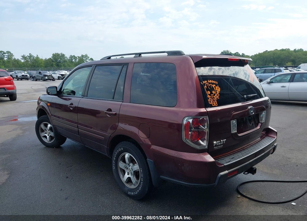 2007 HONDA PILOT EX VIN: 5FNYF28497B001406