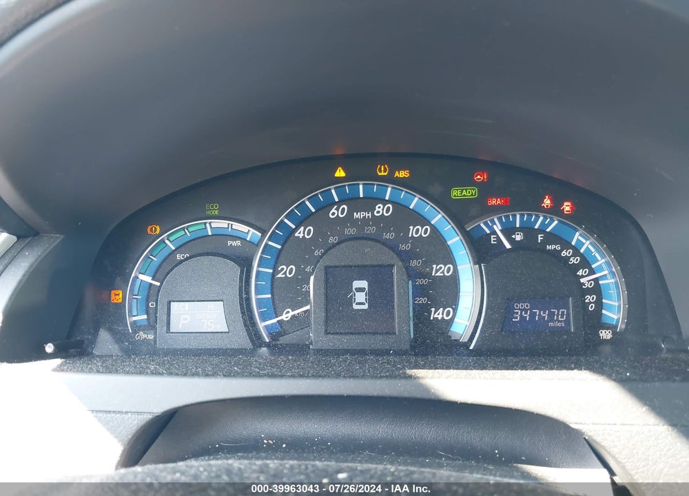 2012 TOYOTA CAMRY HYBRID XLE VIN: 4T1BD1FK8CU011557
