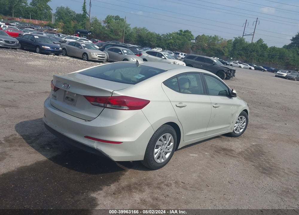 2017 HYUNDAI ELANTRA SE VIN: KMHD74LF2HU376980