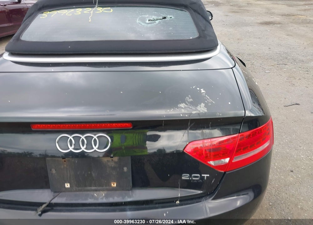 2012 AUDI A5 2.0T PREMIUM VIN: WAUVFAFH0CN000849