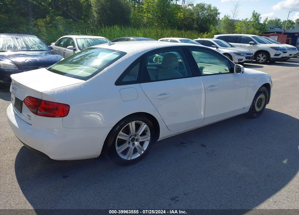 2010 AUDI A4 PREMIUM VIN: WAUBFAFL4AN043272