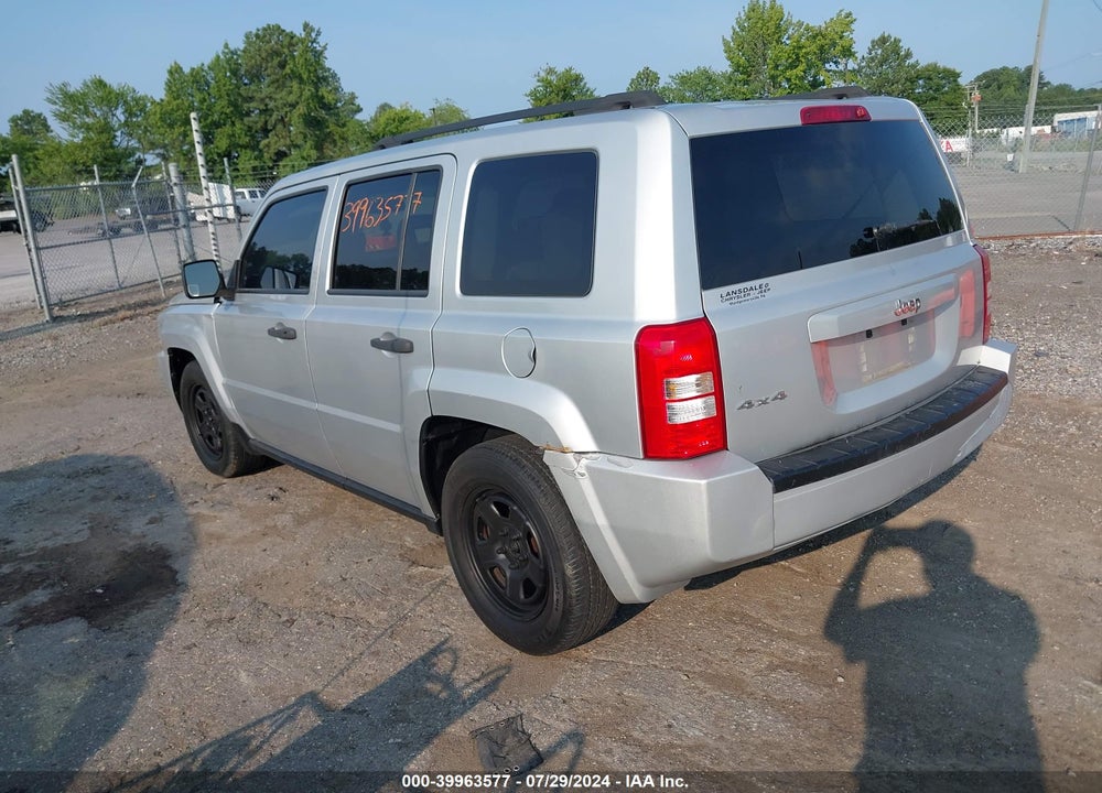 2007 JEEP PATRIOT SPORT VIN: 1J8FF28W37D395266