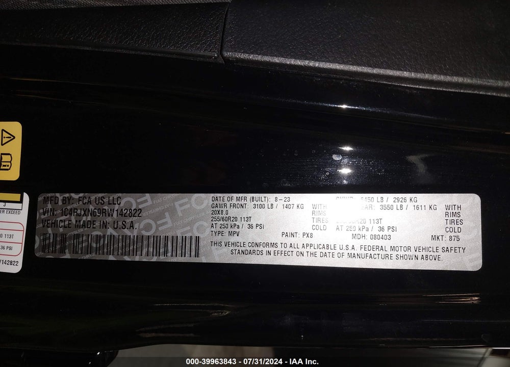 2024 JEEP WRANGLER 4XE SPORT S VIN: 1C4RJXN69RW142822