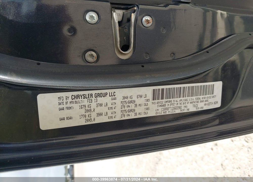2013 RAM 1500 EXPRESS VIN: 1C6RR6FT1DS622982