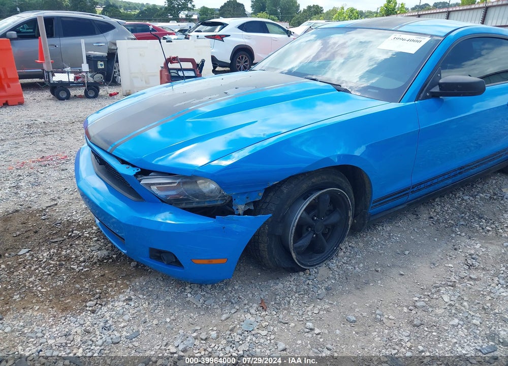 2012 FORD MUSTANG V6 VIN: 1ZVBP8AM0C5274422