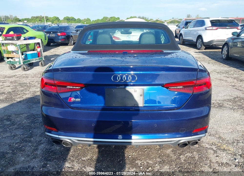 2018 AUDI S5 3.0T PREMIUM PLUS VIN: WAU24GF50JN002647