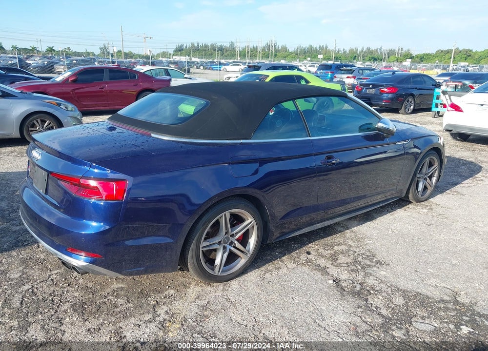 2018 AUDI S5 3.0T PREMIUM PLUS VIN: WAU24GF50JN002647