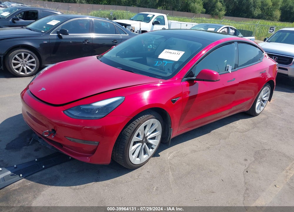 2022 TESLA MODEL 3 LONG RANGE DUAL MOTOR ALL-WHEEL DRIVE VIN: 5YJ3E1EB6NF265853