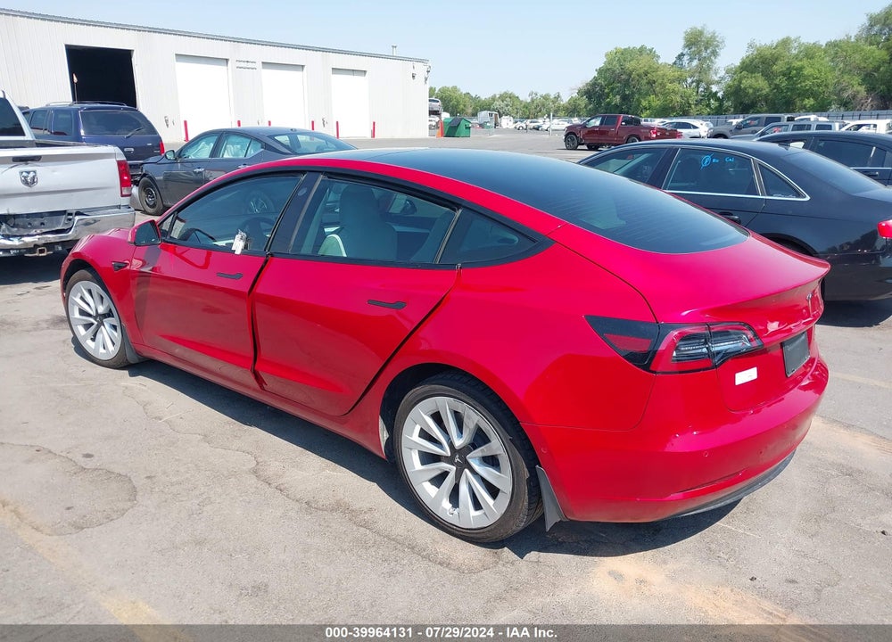 2022 TESLA MODEL 3 LONG RANGE DUAL MOTOR ALL-WHEEL DRIVE VIN: 5YJ3E1EB6NF265853