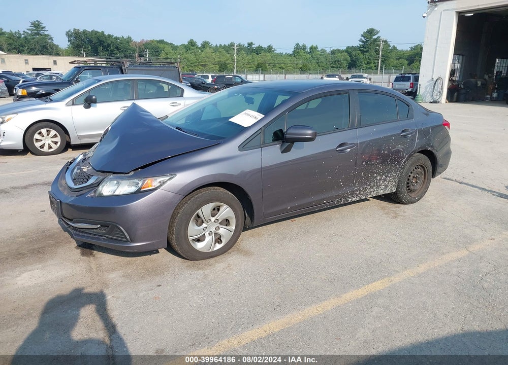 2014 HONDA CIVIC LX VIN: 19XFB2F59EE076625