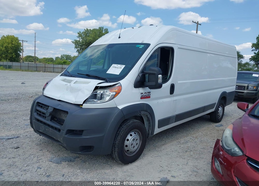 2018 RAM PROMASTER 3500 CARGO VAN HIGH ROOF 159 WB EXT VIN: 3C6URVJG0JE155258