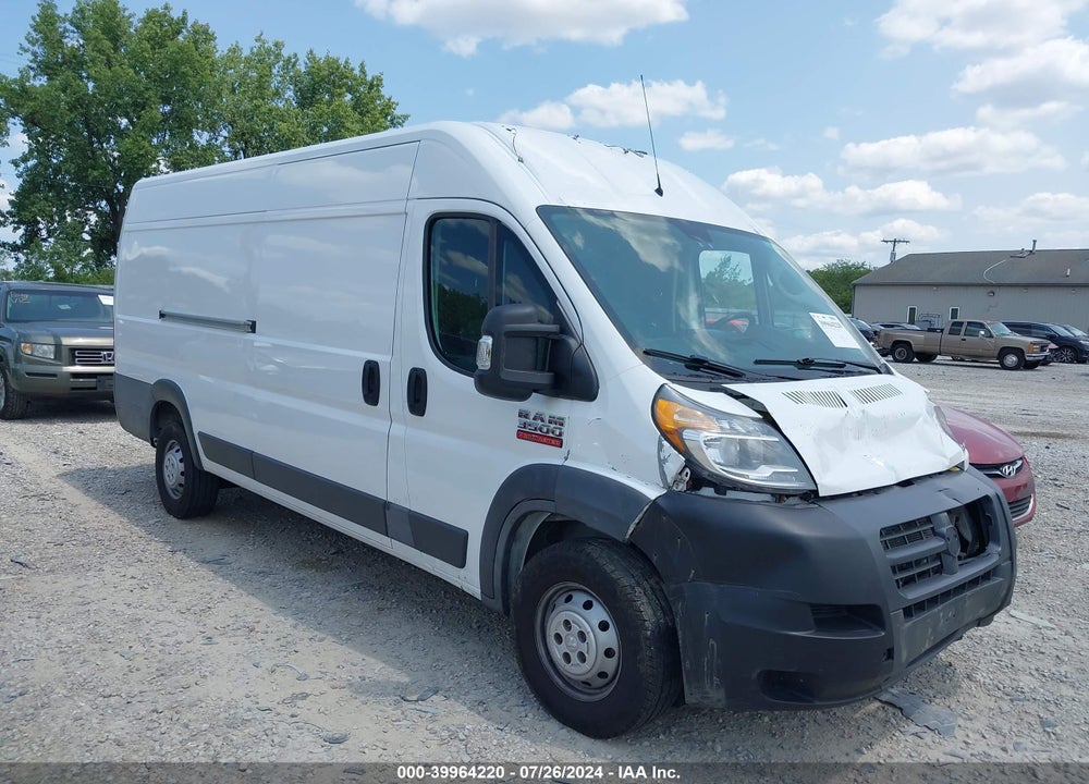 2018 RAM PROMASTER 3500 CARGO VAN HIGH ROOF 159 WB EXT VIN: 3C6URVJG0JE155258