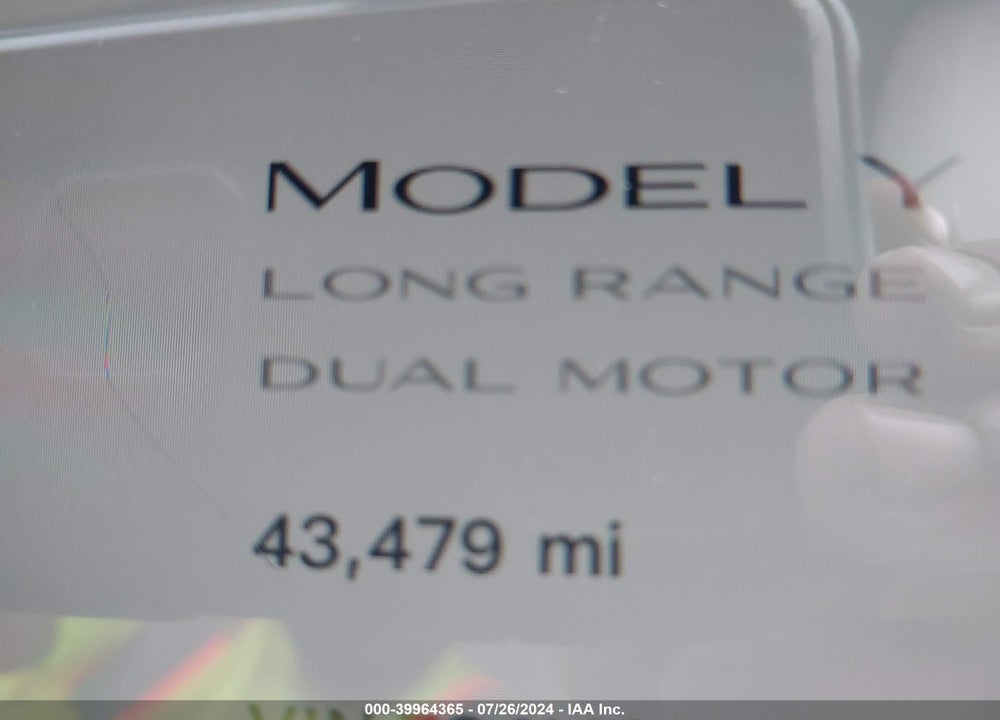 2022 TESLA MODEL Y LONG RANGE DUAL MOTOR ALL-WHEEL DRIVE VIN: 7SAYGAEE0NF382566