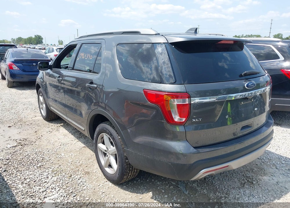 2017 FORD EXPLORER XLT VIN: 1FM5K8D88HGD38078