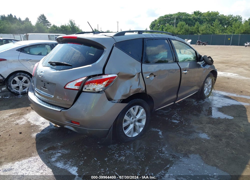 2012 NISSAN MURANO SL VIN: JN8AZ1MW5CW233988