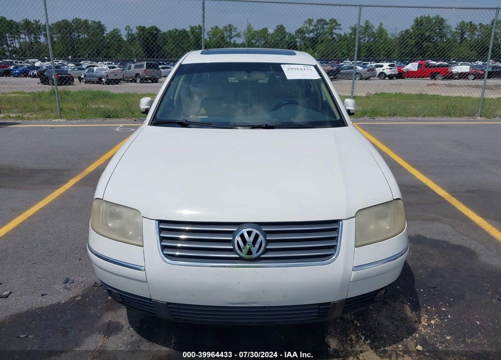 2003 VOLKSWAGEN PASSAT GLX VIN: WVWRH63B13P337756