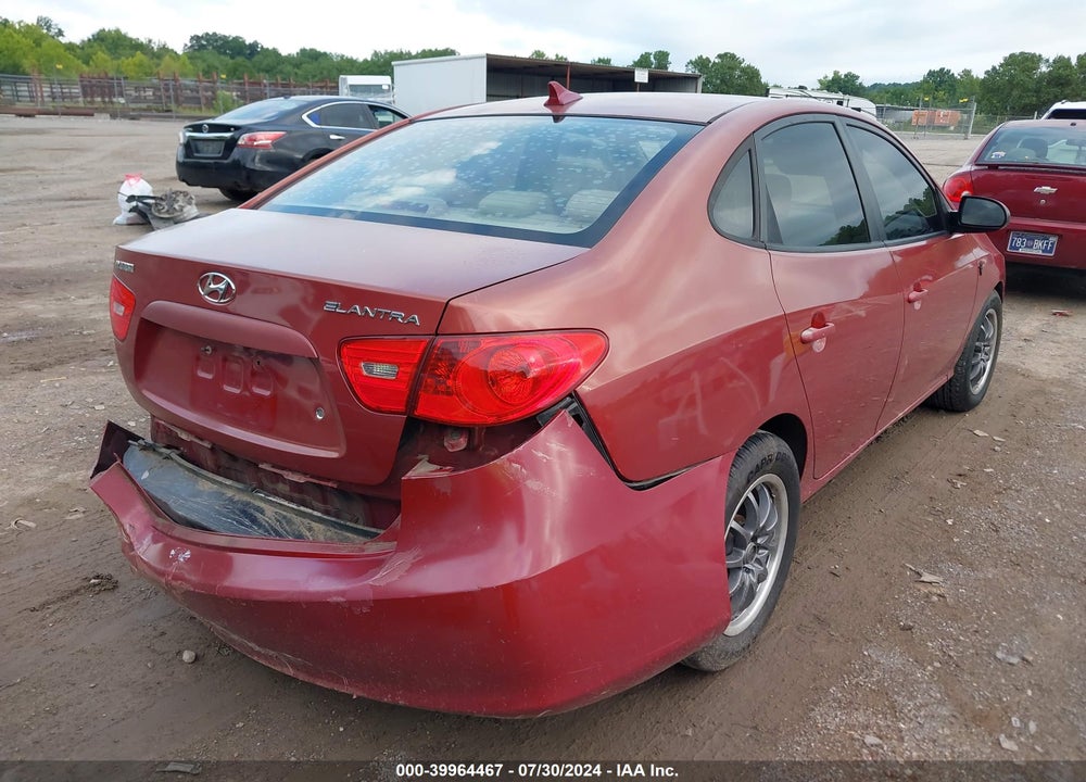 2009 HYUNDAI ELANTRA GLS VIN: KMHDU46D89U746575