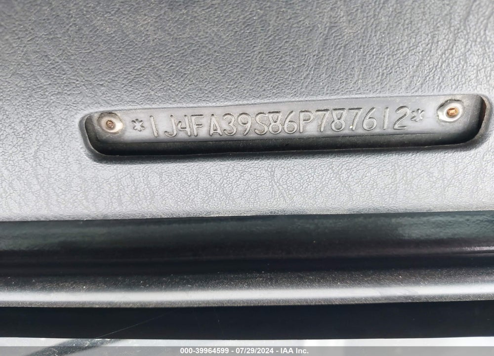 2006 JEEP WRANGLER X VIN: 1J4FA39S86P787612
