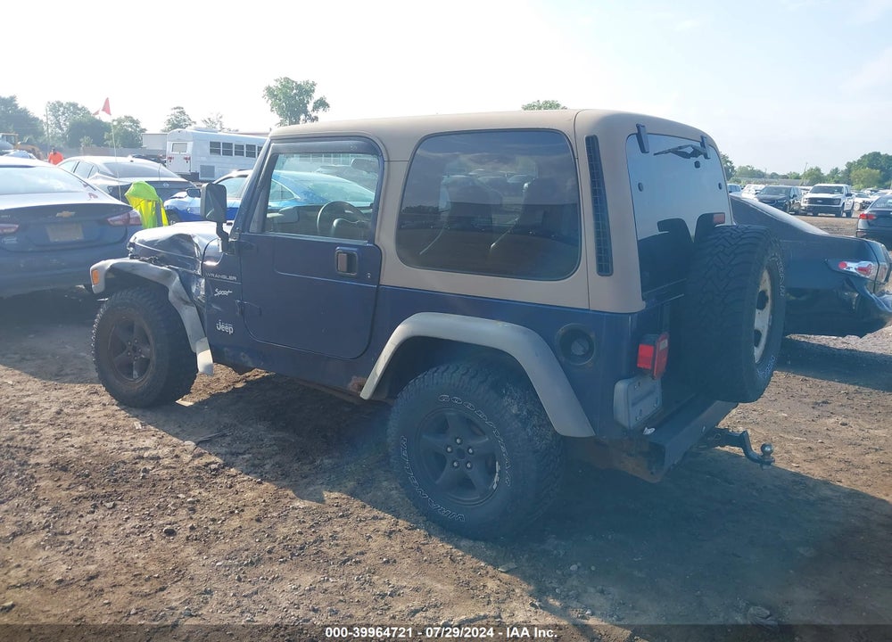2002 JEEP WRANGLER SPORT VIN: 1J4FA49S82P713218
