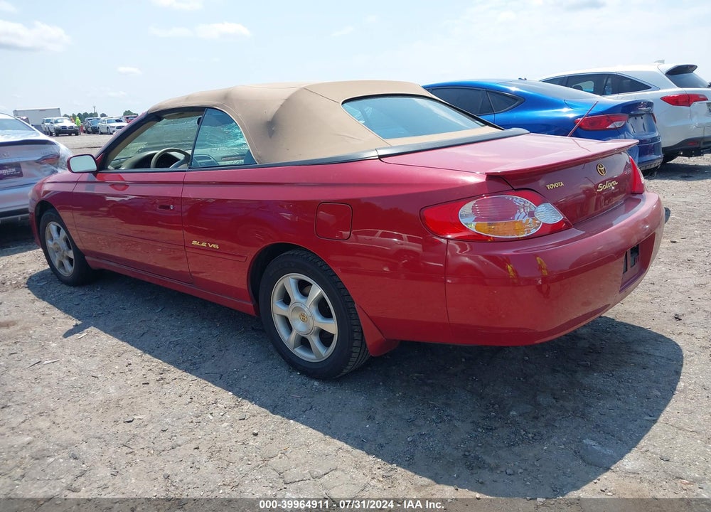 2002 TOYOTA CAMRY SOLARA SLE V6 VIN: 2T1FF28P92C591718