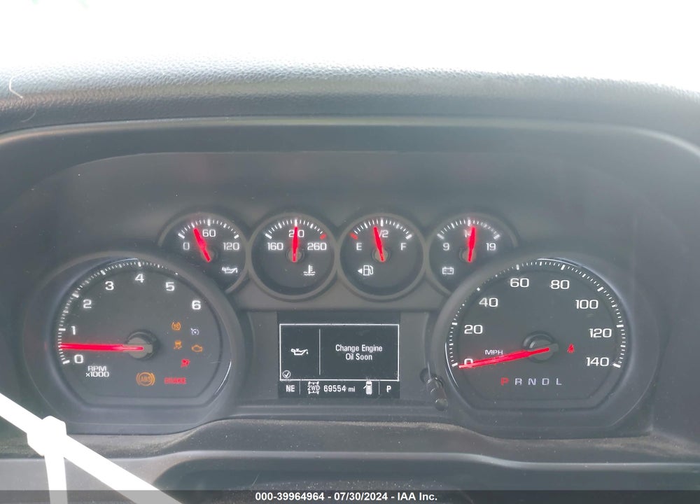 2019 CHEVROLET SILVERADO 1500 CUSTOM VIN: 1GCPYBEH9KZ398969