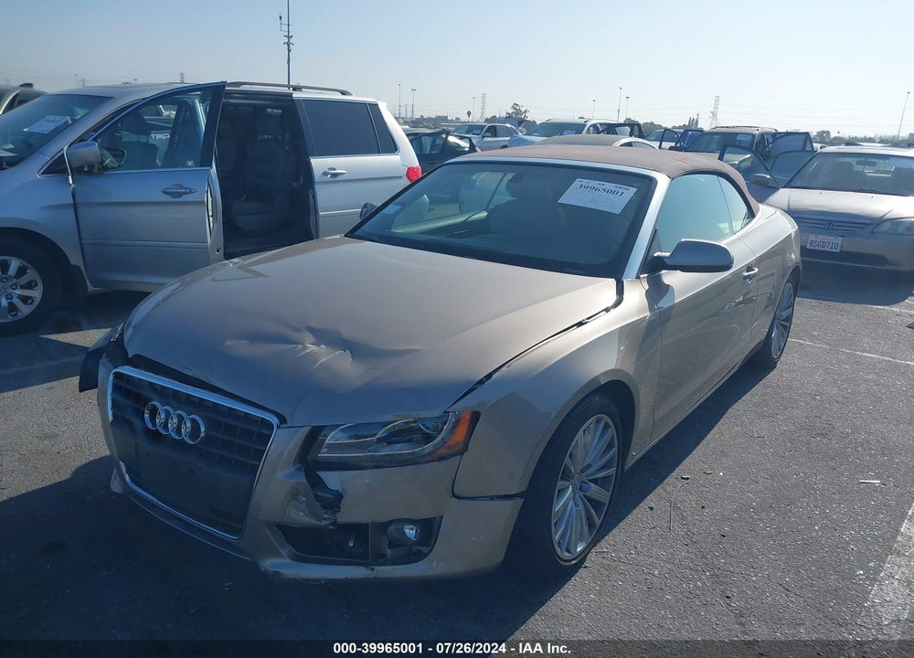 2010 AUDI A5 2.0T PREMIUM VIN: WAUTFAFH8AN015863