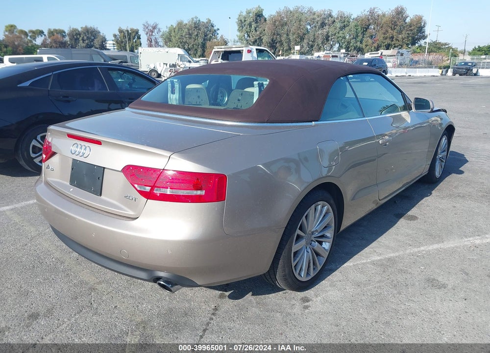 2010 AUDI A5 2.0T PREMIUM VIN: WAUTFAFH8AN015863
