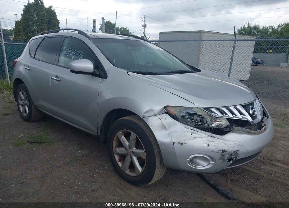 2009 NISSAN MURANO SL VIN: JN8AZ18W09W144493