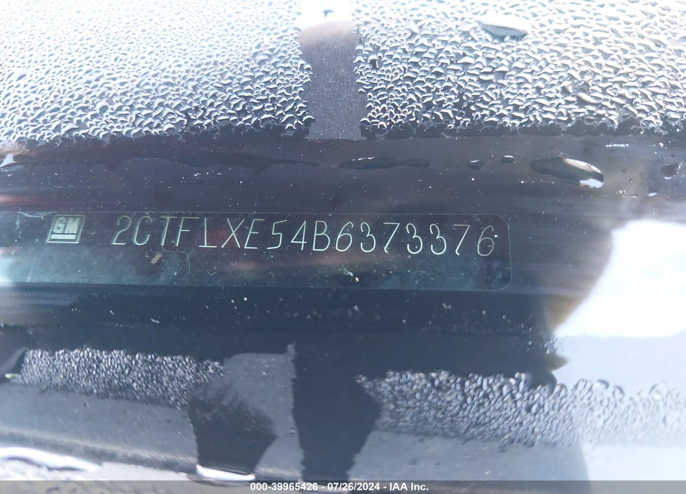 2011 GMC TERRAIN SLT-2 VIN: 2CTFLXE54B6373376