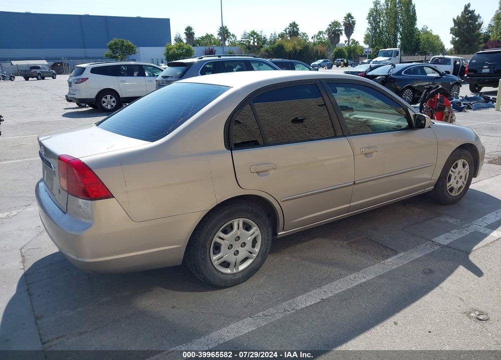 2002 HONDA CIVIC LX VIN: 2HGES16672H545663
