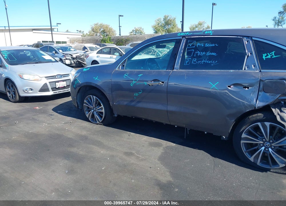 2019 ACURA MDX TECH PKG VIN: 5J8YD3H52KL012775