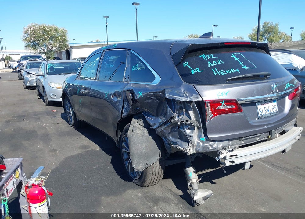 2019 ACURA MDX TECH PKG VIN: 5J8YD3H52KL012775