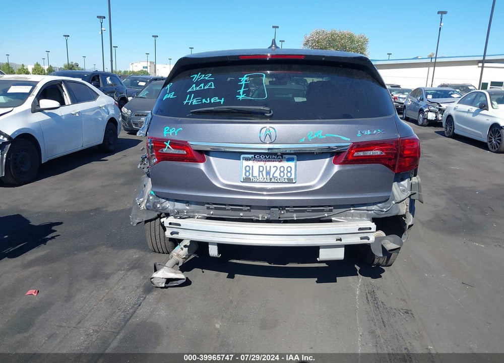 2019 ACURA MDX TECH PKG VIN: 5J8YD3H52KL012775