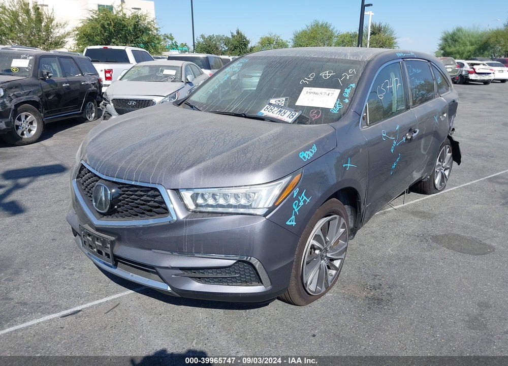 2019 ACURA MDX TECH PKG VIN: 5J8YD3H52KL012775