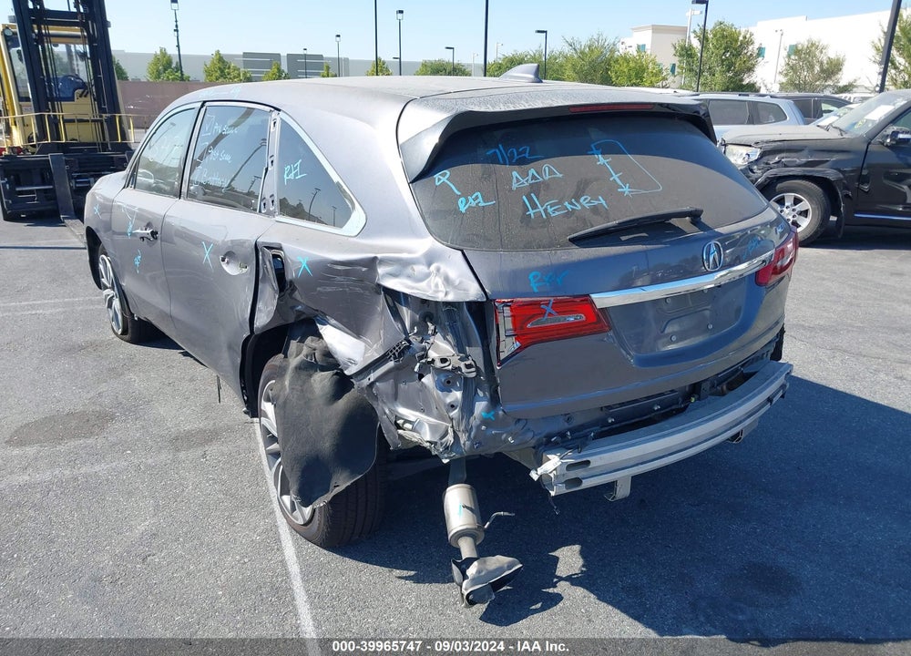 2019 ACURA MDX TECH PKG VIN: 5J8YD3H52KL012775