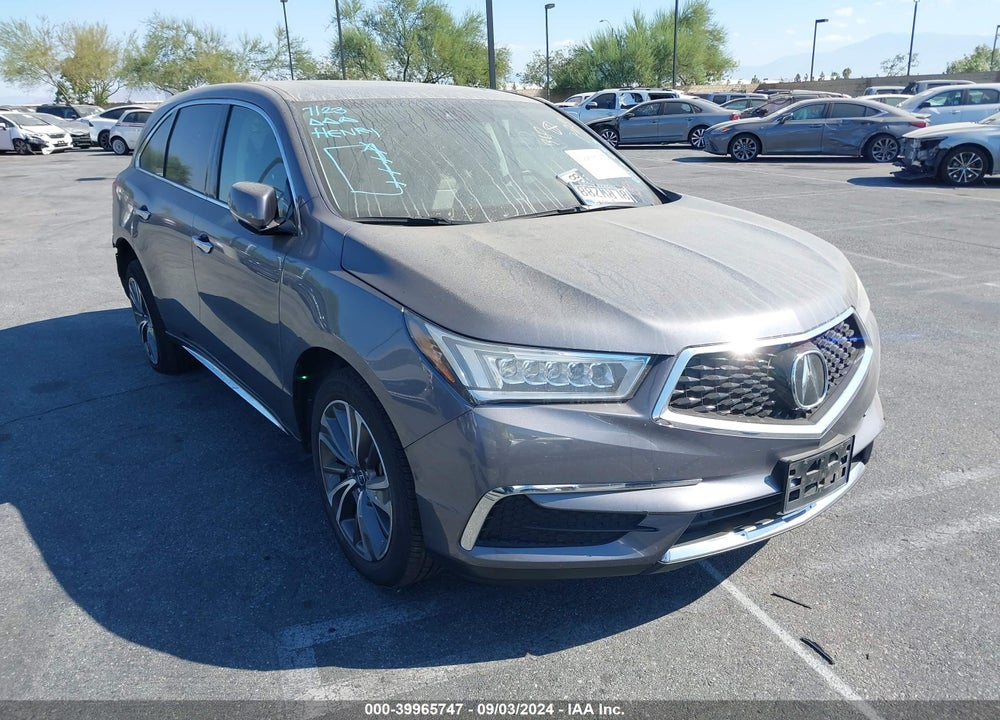 2019 ACURA MDX TECH PKG VIN: 5J8YD3H52KL012775