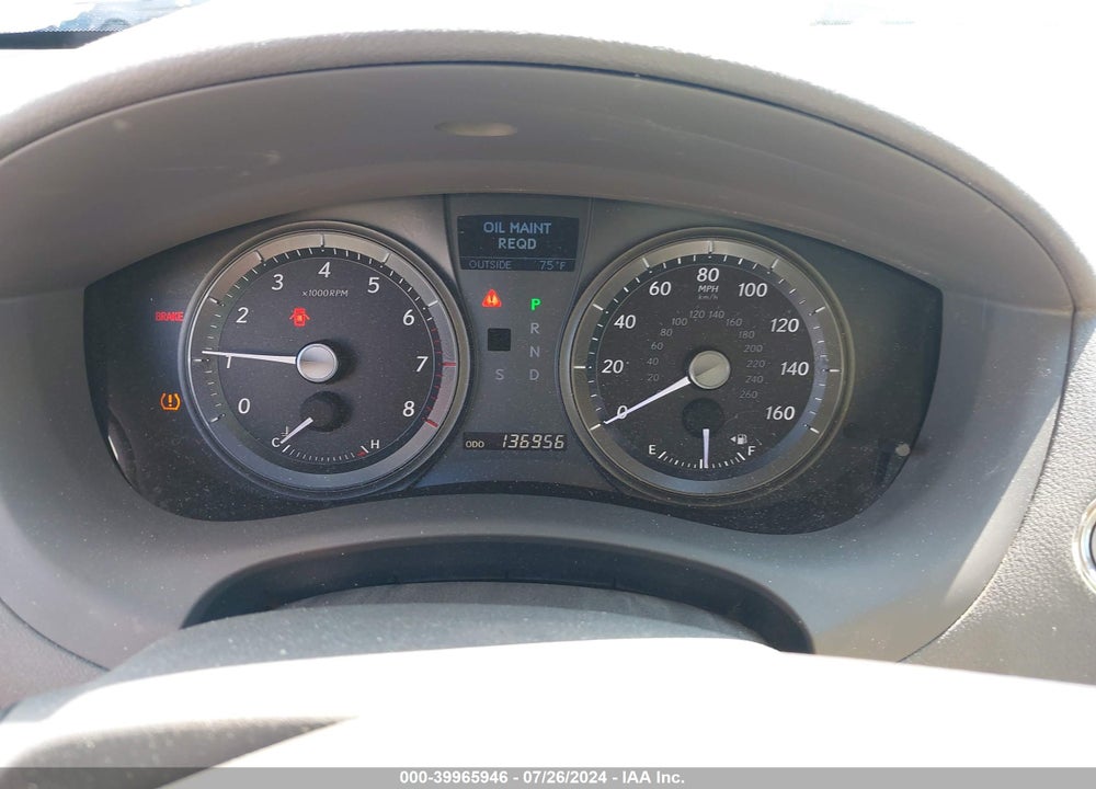 2007 LEXUS ES 350 VIN: JTHBJ46G272126181